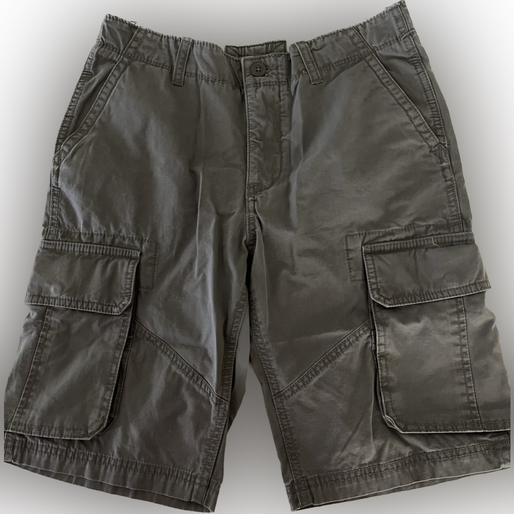 GAP Size 18 Boys Regular Gray Cargo Shorts NWT